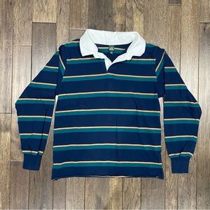 WILD FABLE WOMENS OVERSIZED POLO RUGBY COLLARED SHIRT STRIPED SIZE XS